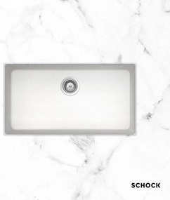 SCHOCK Cristadur Mono Polaris Υποκαθήμενος Νεροχύτης 83,8x46,9εκ Λευκός