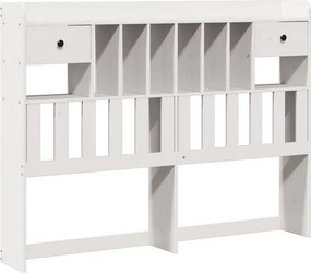 vidaXL Κρεβάτι Βιβλιοθήκη Χωρίς Στρώμα 140x200 εκ Μασίφ Ξύλο Πεύκο