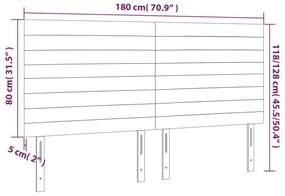 Κεφαλάρια Κρεβατιού 4 τεμ. Μαύρο 90x5x78/88 εκ. Υφασμάτινο - Μαύρο