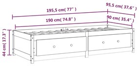 Καναπές Κρεβάτι Λευκός 90x190εκ.από Μασίφ Ξύλο Πεύκου Single - Λευκό