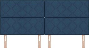 vidaXL LED κεφαλάρι Μπλε 200 cm ύφασμα