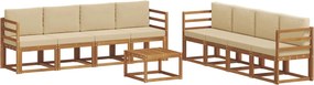 vidaXL Σειρά Καναπέ Εξωτερικού 9 τμχ. Φυσικό και Μπεζ