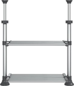 vidaXL Ράφι Κουζίνας 50x25x(50-70) εκ. από Αλουμίνιο