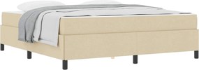 vidaXL Κρεβάτι με ελατήρια Κρεμ 180 x 200 cm ύφασμα