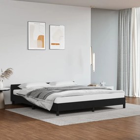 Πλαίσιο Κρεβατιού με Κεφαλάρι Μαύρο 160x200 εκ. Συνθετικό Δέρμα
