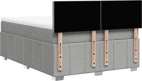 vidaXL Κρεβάτι Boxspring με Στρώμα Αν. Πράσινο 160x200εκ Υφασμάτινο