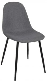 CELINA καρέκλα Μεταλλική Μαύρη/Ύφασμ.Γκρι 45x54x85cm ΕΜ907,1Μ