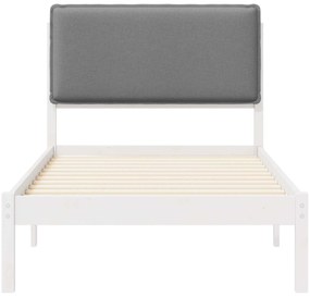 vidaXL Σκελετός Κρεβατιού με Επενδεδυμένο Κεφαλάρι Ανοιχτό γκρι