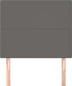 vidaXL Κεφαλάρι Γκρι 90x5x118/128 εκ. από Συνθετικό Δέρμα