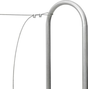 vidaXL Ράφι Καυσόξυλων 150x25x150 εκ. Γαλβανιζέ Ατσάλι