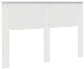 vidaXL Κεφαλάρι με κεφαλάρι Λαμπερό Λευκό 140 cm Επεξεργασμένο ξύλο