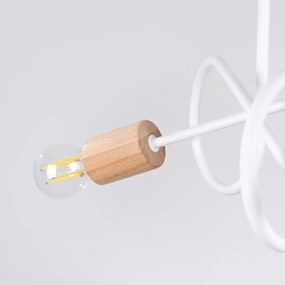 Φωτιστικό οροφής EMBER 3 λευκό/χάλυβας/ξύλο/3xmax 15W LED