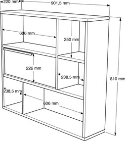 Ράφι Τοίχου Καρυδί ITAN 90.1x22x81