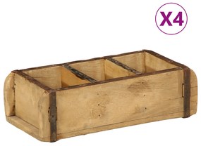 vidaXL Δίσκοι 4 τεμ 30x14x9 εκ Σολινό ξύλο ανακυκλωμένο