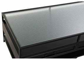 Τραπεζάκι Καφέ DKD Home Decor Μέταλλο Κρυστάλλινο (120 x 60 x 40 cm)