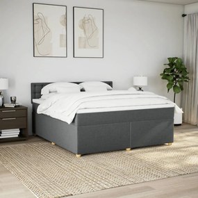 ΚΡΕΒΑΤΙ BOXSPRING ΜΕ ΣΤΡΩΜΑ ΣΚΟΥΡΟ ΓΚΡΙ 180X200 ΕΚ ΥΦΑΣΜΑΤΙΝ 3289074