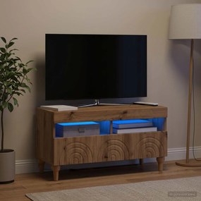 vidaXL Ντουλάπα LED Τηλεόρασης Artisan Δρυς Επεξεργασμένο Ξύλο