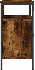 vidaXL Ντουλάπι Νιπτήρα Μπάνιου Καπνιστή Δρυς 60x30x60 εκ. Επεξ. Ξύλο