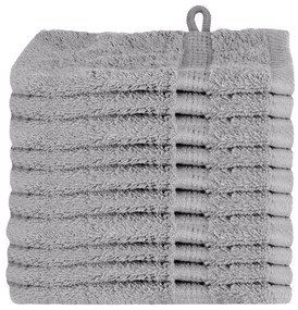 vidaXL Πετσέτες 10 pcs Γκρι 15 x 21 cm Βαμβάκι