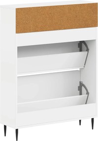 vidaXL Ντουλάπα Παπουτσιών HAARLEM 78 x 24 x 103 εκ. Λευκό