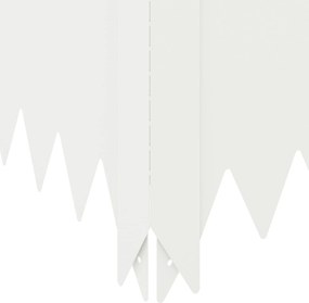 vidaXL Περίγραμμα γκαζόν 4 τμχ. 100 x 100 x 20 cm Ατσάλι Λευκό