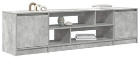 vidaXL Έπιπλο Τηλεόρασης Γκρι Σκυροδέματος 188,5x41x50 εκ. Επεξ. Ξύλο