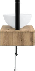 vidaXL Νιπτήρας Τοίχου Artisan Δρυς 40 x 35 x 39 εκ.