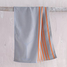 Πετσέτα Κουζίνας Sorrento Grey-Orange Ρυθμός 50x70cm 100% Cotton