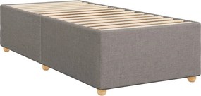 vidaXL Κρεβάτι Boxspring με Στρώμα Taupe 90x190 εκ.Υφασμάτινο