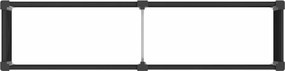 vidaXL Υπερυψωμένη Ζαρντινιέρα Μαύρο 200 x 50 x 91 cm