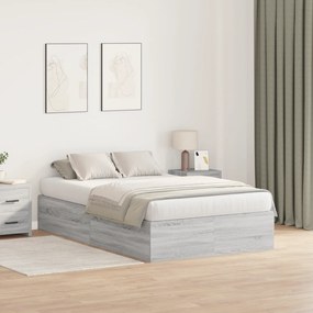 vidaXL Κρεβάτι Αποθήκευσης Γκρι Σονομα 120x200 εκ