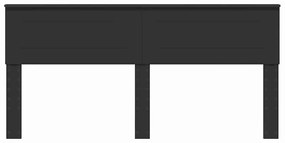 vidaXL Κεφαλάρι Μαύρη Οξυά 180 cm Επεξεργασμένο ξύλο