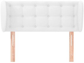 vidaXL Κεφαλάρι με Πτερύγια Λευκό 83 x 23 x 78/88 εκ. Συνθετικό δέρμα