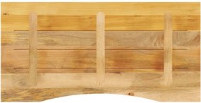 vidaXL Επιφάνεια Γραφείου Καμπύλη 110x60x2,5 εκ Μασίφ Ακατ. Μάνγκο