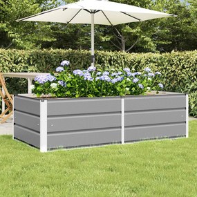 vidaXL Γλάστρα Ανοιχτό γκρι 160 x 80 x 45 cm Ατσάλι