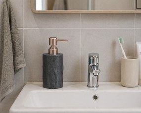 Δοχείο Κρεμοσάπουνου Stoneware 300ml 9x7.3x17.5cm Black 6U MRShome