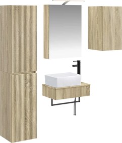 vidaXL Σετ Επίπλων Μπάνιου 5 pcs Sonoma Δρυς