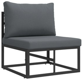 vidaXL Σετ Καναπέ Κήπου 3 pcs Μαύρο 211.5 x 71.5 x 71 εκ Αλουμίνιο