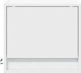 vidaXL Κομοδίνα Επιτοίχια με Φώτα LED 2 τεμ. Λευκά