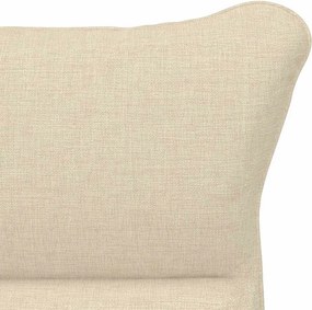 vidaXL Πολυθρόνα Κρεμ 69 x 74 x 93 εκ. Ύφασμα και Κόντρα Πλακέ