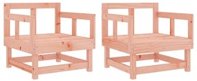 vidaXL Καρέκλες Κήπου 2 τεμ. από Μασίφ Ξύλο Ψευδοτσούγκας