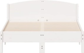 vidaXL Σκελετός Κρεβ. Χωρίς Στρώμα Λευκό 120x190 εκ Μασίφ Πεύκο