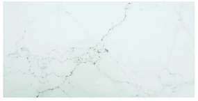 vidaXL Επιφάνεια Τραπεζιού Λευκή 100x50εκ 6χιλ Ψημ. Γυαλί Μαρμ. Σχέδιο