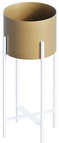 Κασπώ 247HFM1199 23x23x48cm White-Gold Aberto Design Metal