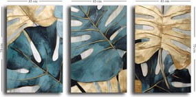 Decorative Canvas Painting (3 Pieces) 3P4570GSC-014 Multicolor