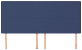 vidaXL Κεφαλάρι Μπλε 160x5x118/128 εκ. Ύφασμα