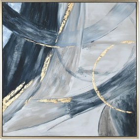 Πίνακας Home ESPRIT Μπλε Λευκό Αφηρημένο Σύγχρονη 131 x 3,8 x 131 cm