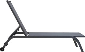 Ξαπλώστρα Jaipur αλουμίνιο-textilene ανθρακί 190x56x30 εκ.