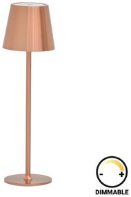 Επιτραπέζιο φωτιστικό αφής LED Brave Ι επαναφορτιζόμενο σε μπρονζέ απόχρωση Φ11.5x37εκ 11.5x11.5x37 εκ.