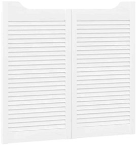 vidaXL Ανοιγόμενες πόρτες Louvred Design 2 ζευγών Λευκό 90x80 cm